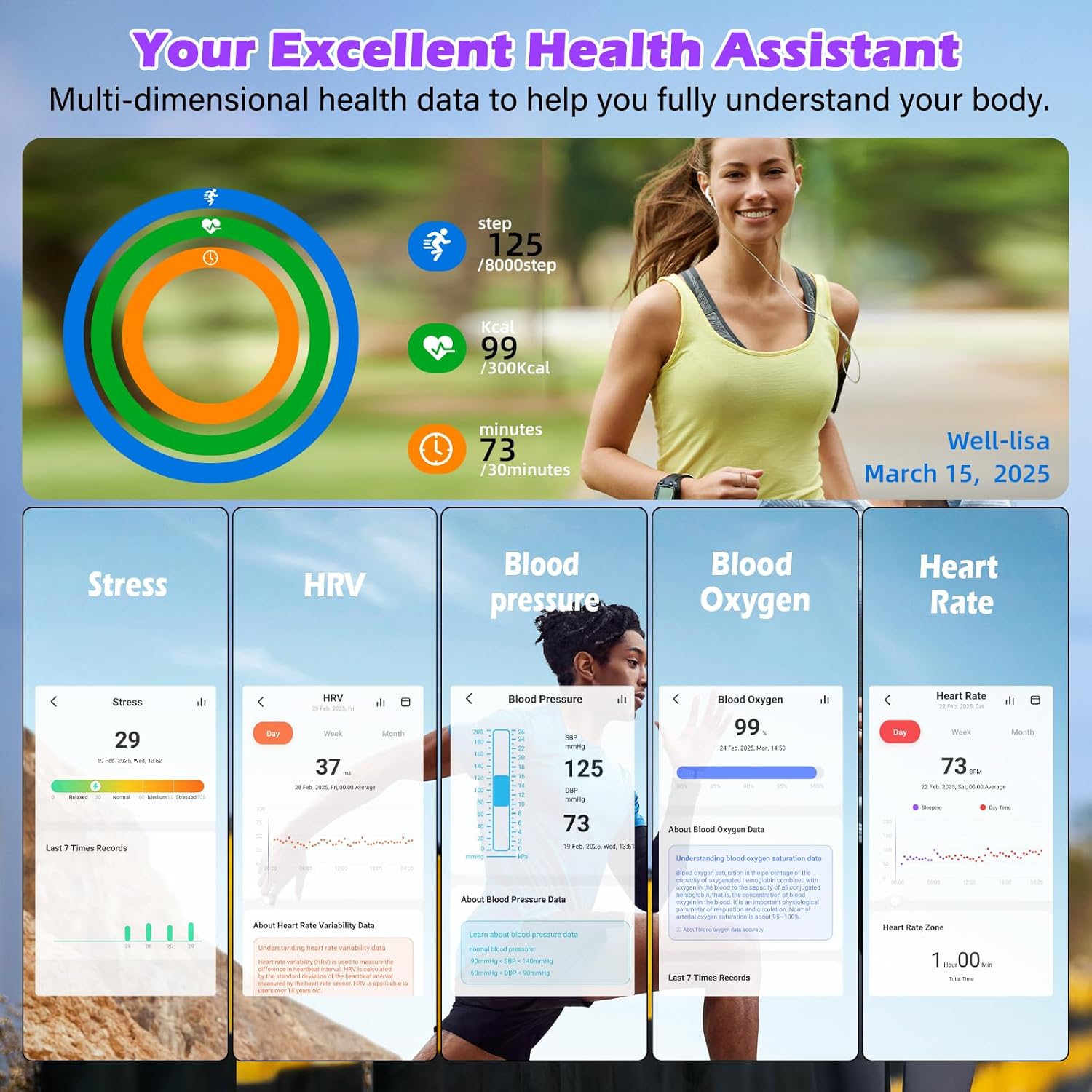 Smart Fitness Ring for Men & Women – Activity & Health Tracker with Heart Rate, Sleep & Blood Oxygen Saturation Monitoring, Motion Tracking, Waterproof Design & No Subscription Needed